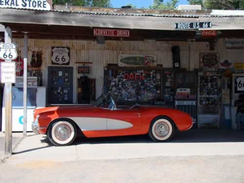 Corvette Drive at Hackberry, Arizona, between Seligman and Kingman on U.S. Route 66